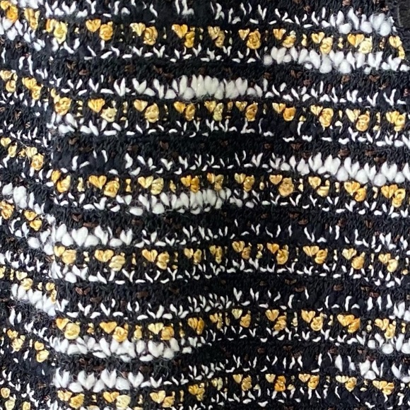 St John Couture Gold Black White Knit Open Jacket Ruby Stone Pocket Jewel - Picture 6 of 9